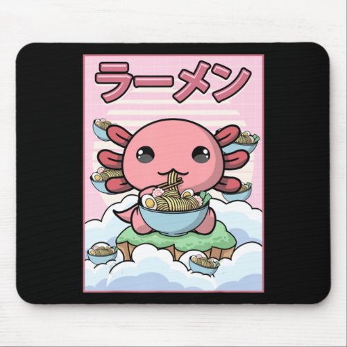 Kawaii Anime Axolotl Ramen Noodle Women Men Boys G Mouse Pad