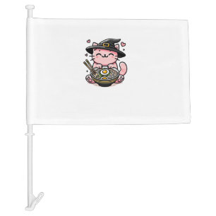 Kawaii Anime Cat Cute Ramen Halloween Kids   Car Flag
