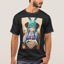 Kawaii Anime Elephant Girl eating Ramen