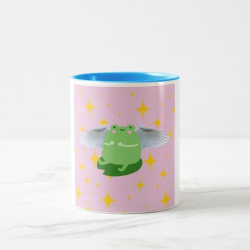 Kawaii Anime Fairy Angel Frog Two_Tone Coffee Mug