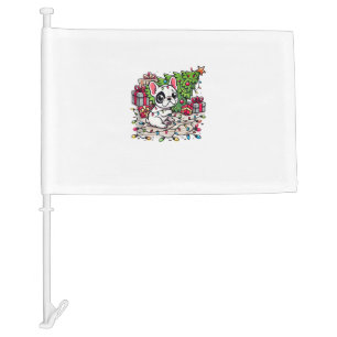 Kawaii Anime Frenchie Christmas Funny Dog Car Flag