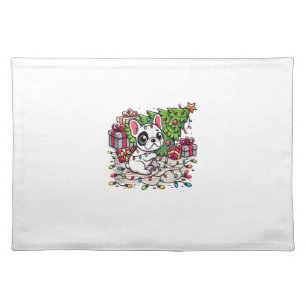 Kawaii Anime Frenchie Christmas Funny Dog Cloth Placemat