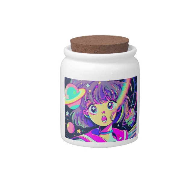 Kawaii Anime Girl Candy Jar (Front)