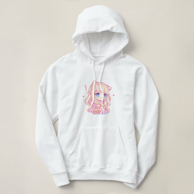 kawaii,anime,girl,just,who,loves,sketching, hoodie (Design Front)