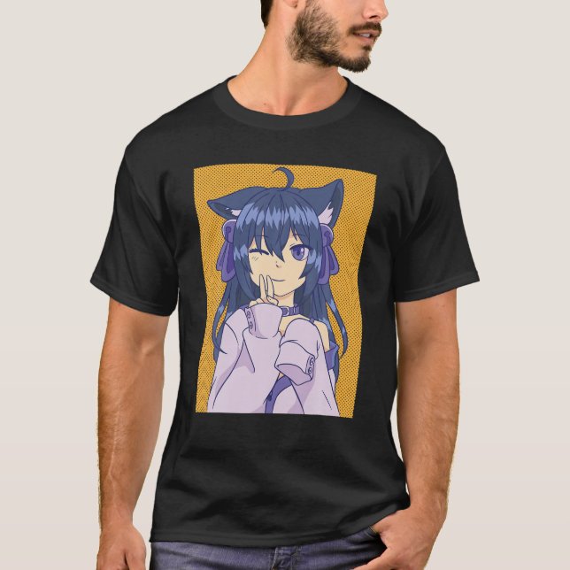 Kawaii Anime Girl Lofi Aesthetic Retro 90S Japanes T-Shirt (Front)