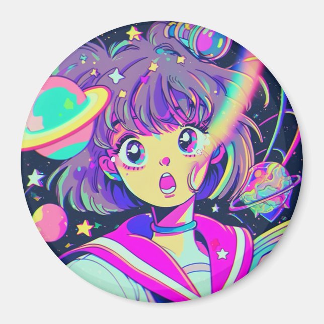 Kawaii Anime Girl Magnet (Front)