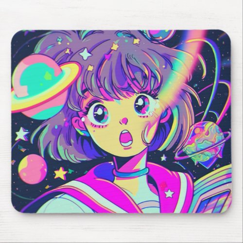 Kawaii Anime Girl Mouse Pad