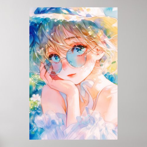 Kawaii Anime Girl Poster