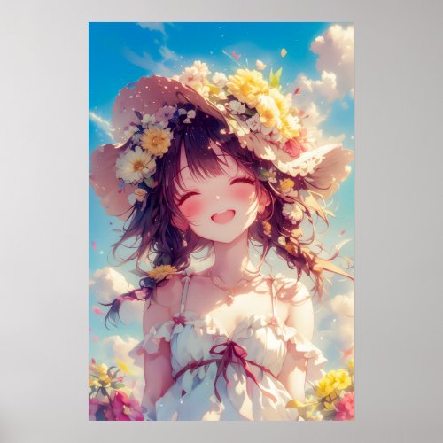 Kawaii Anime Girl Poster