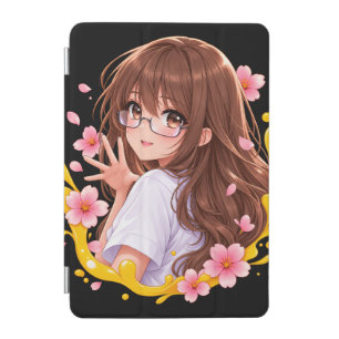 Kawaii Anime Girl Sakura Cherry Blossom iPad Smart Mini Cover