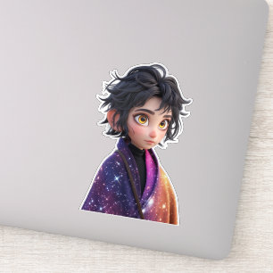 Kawaii Anime Girl Sticker Cute Galaxy Aesthetic