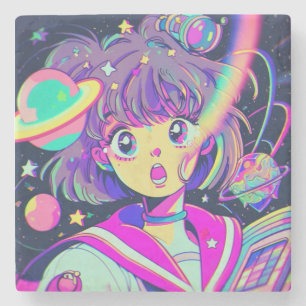 Kawaii Anime Girl Stone Coaster
