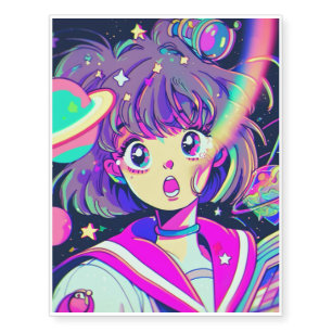 Kawaii Anime Girl Temporary Tattoos