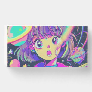 Kawaii Anime Girl Wooden Box Sign