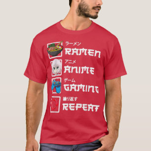 Kawaii Anime Japanese Ramen Funny Gamer Gaming Boy T-Shirt