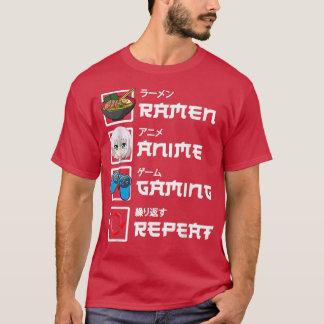 Kawaii Anime Japanese Ramen Funny Gamer Gaming Boy T-Shirt