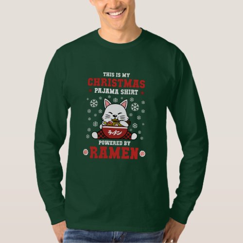 Kawaii Anime Ramen Christmas Pajama T_Shirt