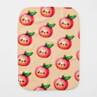 Kawaii Apple Baby Burp Cloth