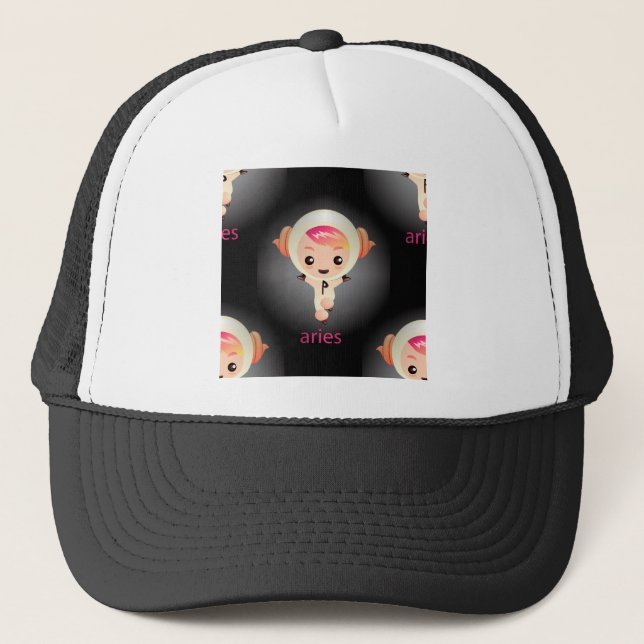 kawaii aries trucker hat (Front)