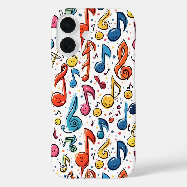 Kawaii Art Musical Notes Abstract Case-Mate iPhone Case (Back)