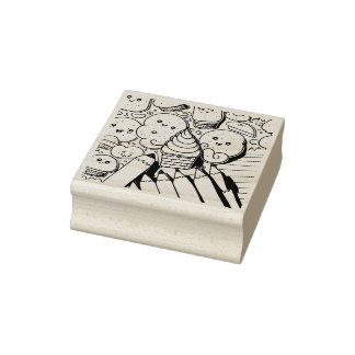 Kawaii Art Supplies Rubber Stamp