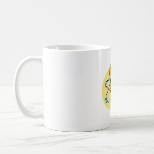 Kawaii Atom Coffee Mug (Left)