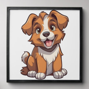 Kawaii Australian Shepherd Puppy   Peel And Stick Photo Tile