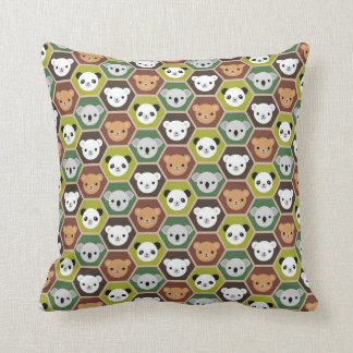 Kawaii Autumn Bears Throw Pillow