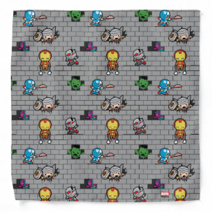 Kawaii Avengers Brick Wall Pattern Bandana