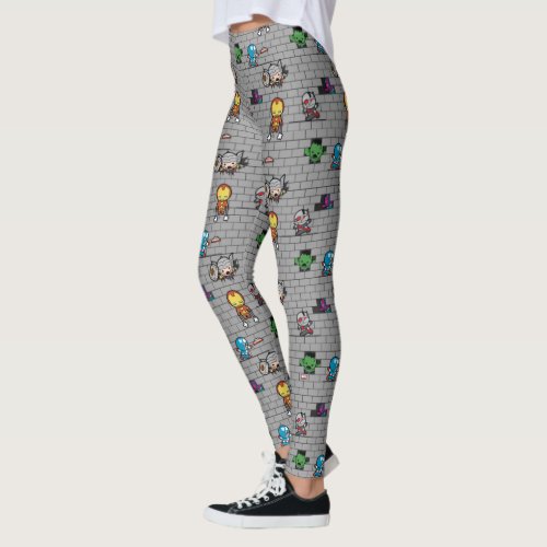 Kawaii Avengers Brick Wall Pattern Leggings