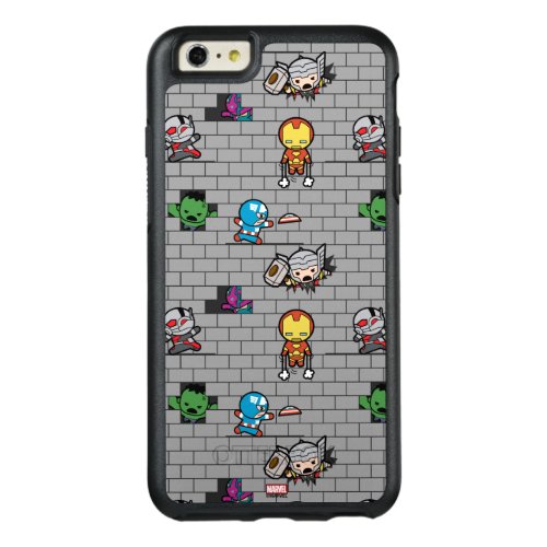 Kawaii Avengers Brick Wall Pattern OtterBox iPhone 66s Plus Case