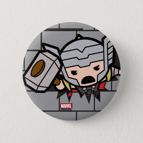 Kawaii Avengers Brick Wall Pattern Pinback Button