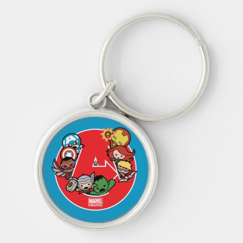 Kawaii Avengers Inside A_Logo Keychain