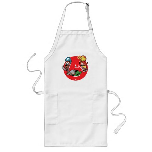 Kawaii Avengers Inside A_Logo Long Apron