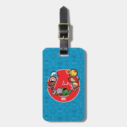 Kawaii Avengers Inside A_Logo Luggage Tag