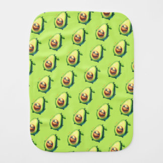 Kawaii Avocado Baby Burp Cloth