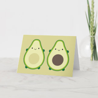 Kawaii Avocado Card