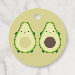 Kawaii Avocados Favor Tags