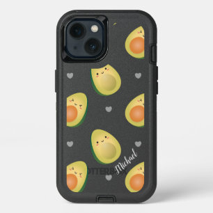 Kawaii Avocados Let's Avocuddle Pattern iPhone 13 Case