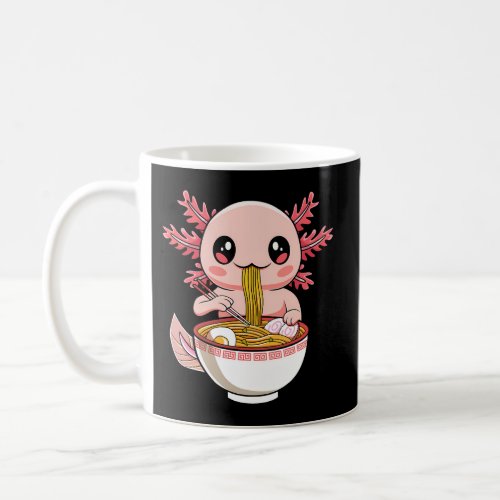 Kawaii Axolotl Anime Japanese Ramen Noodles Coffee Mug