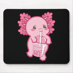 Kawaii Axolotl Boba Bubble Tea Teen Girl Kids Japa Mouse Pad