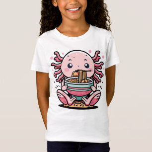 KAWAII AXOLOTL EATING RAMEN ANIME T-Shirt