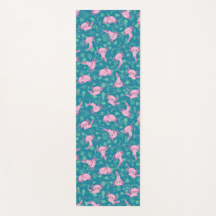 Kawaii Axolotl in Ocean Yoga Mat
