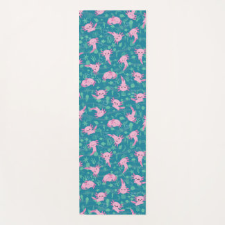 Kawaii Axolotl in Ocean Yoga Mat
