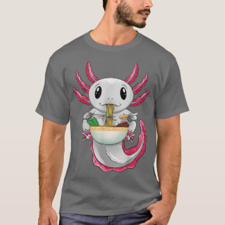 Kawaii Axolotl Otaku Japanese Anime Ramen Noodles T-Shirt