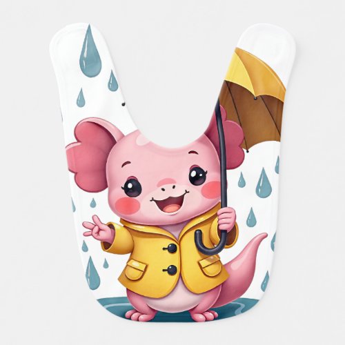 Kawaii Axolotl Raincoat Sticker Cute Animal Weathe Baby Bib