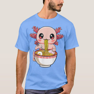 Kawaii Axolotl Ramen Noodles Japanese Anime Otaku T-Shirt
