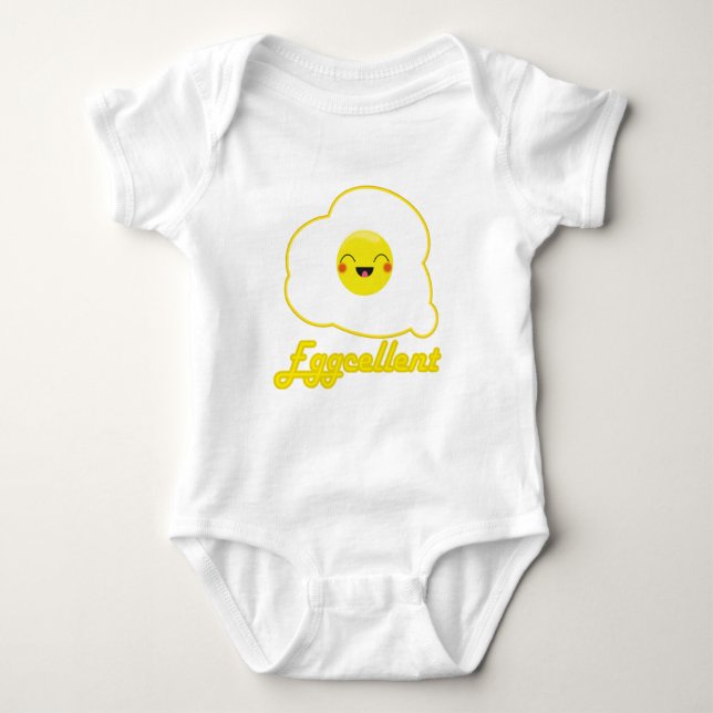 Kawaii baby egg baby bodysuit (Front)