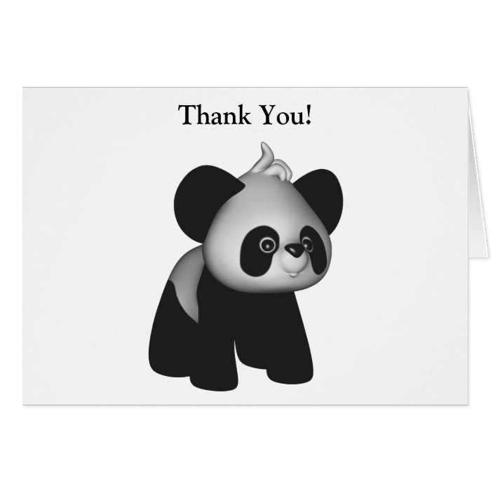 Kawaii Baby Panda Thank You Card