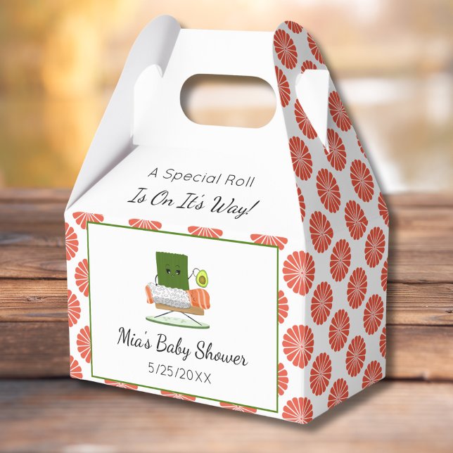 Kawaii Baby Shower: Sushi and Salmon Roll Theme Favor Boxes (Creator Uploaded)